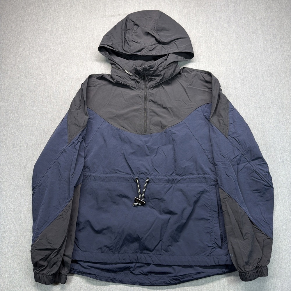 Lululemon Evergreen Hooded Anorak Jacket Windbreaker Navy Blue‎ Black